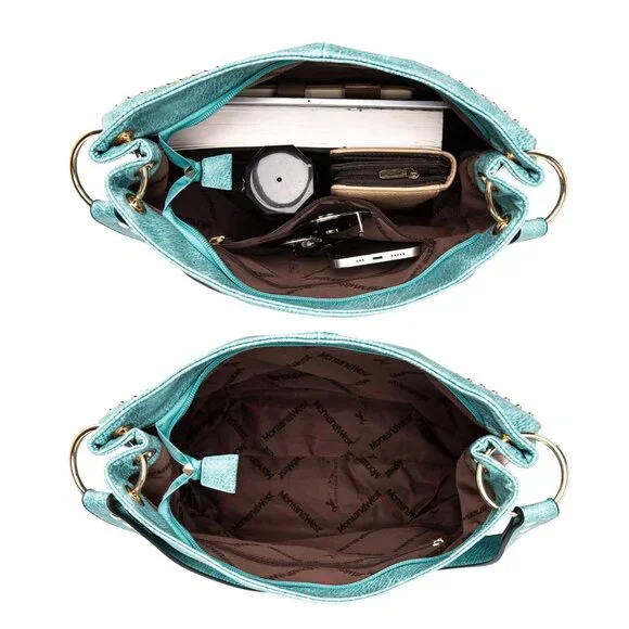 NWT Montana West Large Hobo Bag, Vegan Leather, Top Handle, Roomy Satchel Bag - Picture 4 of 5